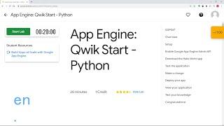 Qwiklabs: App Engine: Qwik Start - Python