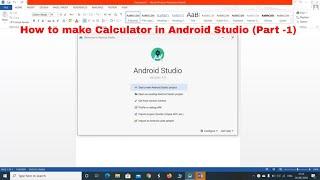 Calculator AppTutorial Part - 1 | Create Calculator in Android Studio | Live project with Android