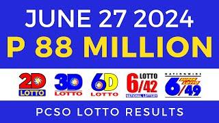 Lotto Result Today 9pm June 27 2024 | PCSO Complete