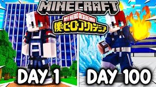 I Survived 100 DAYS as SHOTO and DABI in My Hero Academia Minecraft!