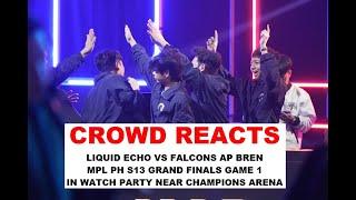 CROWD REACTS | Liquid Echo vs Falcons AP Bren Gm. 1 | MPL PH S13 Grand Finals