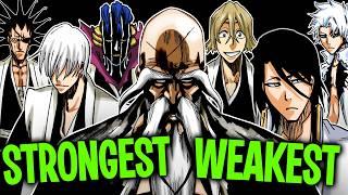 ALL 26 Gotei 13 Captains RANKED WEAKEST TO STRONGEST | BLEACH Ranking