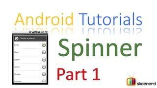 104 Android Spinner Tutorial |