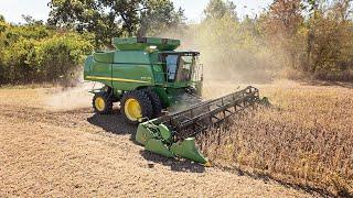 Hannah Starts Driving Big Red | Opening Day of Soybean Harvest