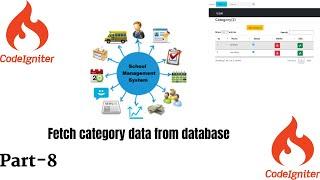 Fetch Category Data from Database in School Management System||Project||Tutorial