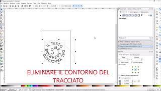 Come separare il tracciato dal testo in inkscape