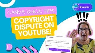 How to Remove a Canva Copyright Claim Dispute on YouTube