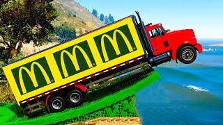 Trucks Jumping Into Water - GTA 5 Which is the best? #2