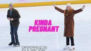 Amy Schumer films kinda pregnant  with costar Will Forte at Wollman Rink in central park,