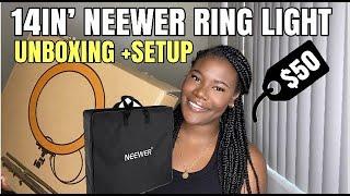 NEEWER 14 inch Ring Light Unboxing | Setup + Review