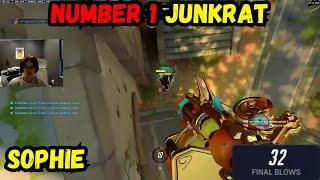 39 ELIMS! ONE OF THE BEST JUNKRAT! - SOPHIE - RANK 1 JUNKRAT - OVERWATCH 2 SEASON 13