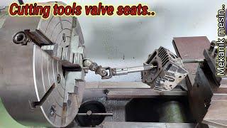 How to make cutting tools valve seats of motorcycle cylinder head on a lathe