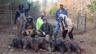 Trapping wild hogs with the brotherhood. Hilarious time!!!