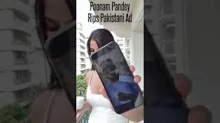 Poonam pandey removes bra &  crispy response to Pakistan Ad