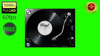 Green Screen - Record Player Vinyl -  Animation Full HD