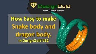 How Easy to make Snake body and dragon body | Rhino 3D | Matrix | Gem setting | to zbrush |