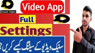 snack video app full setting | snack video  privacy setting kaise karna hai  new system sa