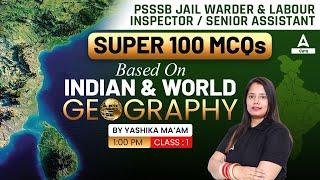 Punjab Jail Warder, Labour Inspector, Senior Assistant 2024 | Indian Geography | 100 MCQs