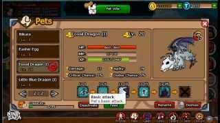 Ninja Saga Easter Event Pet : Fossil Dragon (I)