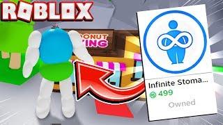 Buying The Infinite Stomach ITS OVERPOWERED In Roblox Om Nom Simulator