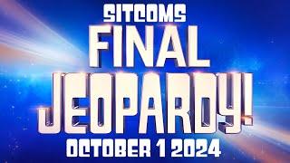 FINAL JEOPARDY October 1 2024 (Sitcoms) FULL ANSWER! First British sitcom to win Best Comedy Golden