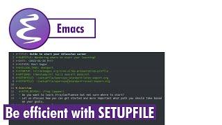 Org-mode - Be efficient with SETUPFILE