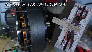 Homemade Brushless Axial Flux Motor Version 4 (3D printed and machined) | Dual rotors + Sensors