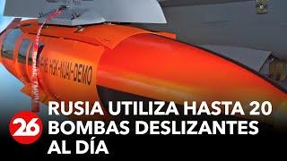 Ucrania afirmó que Rusia utiliza hasta 20 bombas deslizantes al día en el frente