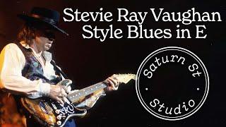 Stevie Ray Vaughan Style Blues - Guitar Jam Backing Track in E