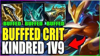 BUFFED CRIT ITEMS MAKE KINDRED A 1V9 SNOW BALL DEMON! (This Damage is Unfair!)