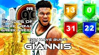 NBA 2K23 DEMIGOD GIANNIS BUILD - ATHLETIC INSIDE CENTER + OVERZIED INSIDE PG