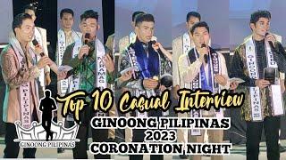 Ginoong Pilipinas 2023 LIVE Coronation Night Top 10 Casual Interview