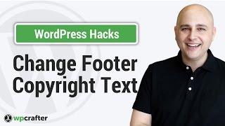 How to Edit Footer Copyright Text In Any WordPress Theme