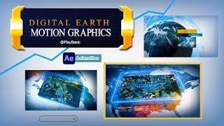 Digital Earth Motion Graphic Template | World Connection Animation