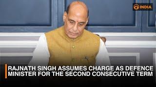 India's Rajnath Singh assumes charge as Defence  Minister for the second consecutive term