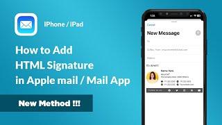 Add HTML Signature to Apple Mail on iPhone/iPad in 2 Minutes FLAT!