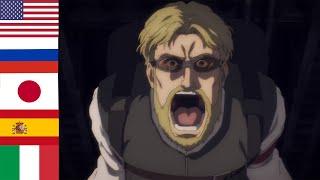 "Zeke's Scream" in 5 languages ● Attack On Titan Season 4