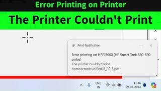 Error Printing on Printer | The Printer Could not Print the file {Easy FIX} Four Methods