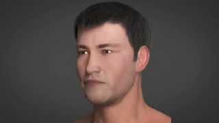 3d model of Male Head whith Hair.