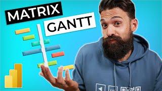 Get more out of a MATRIX VISUAL in Power BI | Turning a matrix into a GANTT CHART