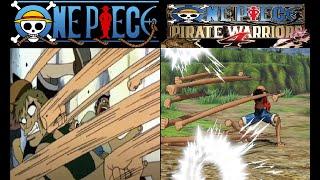 ONE PIECE: PIRATE WARRIORS 4 Comparing Pre-Timeskip Luffy's Attacks to Anime