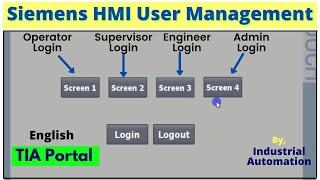 Siemens HMI User Management | Multiple Users and Groups Explained | English.