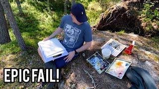 This is how difficult it is to paint Plein Air in Watercolor (EPIC FAIL)