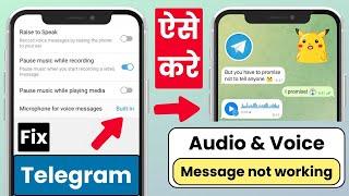 Telegram audio message not working problem solve | telegram microphone not working