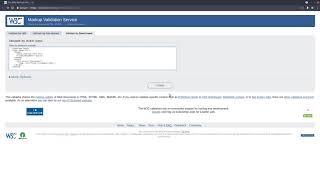 W3C Markup Validation Service demo