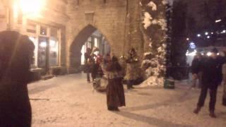 Street music in winter Tallinn (Pielietais Munštuks)