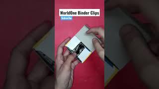 WorldOne Binder Clips #shorts #satisfying #stationerywallah #youtubeshorts #viral #stationery