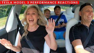 AMANDA’S THRILLING TESLA MODEL 3 PERFORMANCE REACTION | Acceleration | Smart Summon | Hilarious