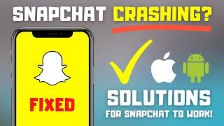 How to Fix Snapchat Crashing! | Snapchat Not Working Solutions (2024)