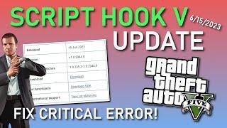 NEW Script Hook V Update June 2023 / FIX Script Hook V Critical Error FATAL: Unknown Game Version